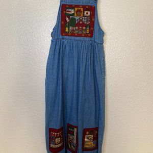 90's School Teacher Denim Dress